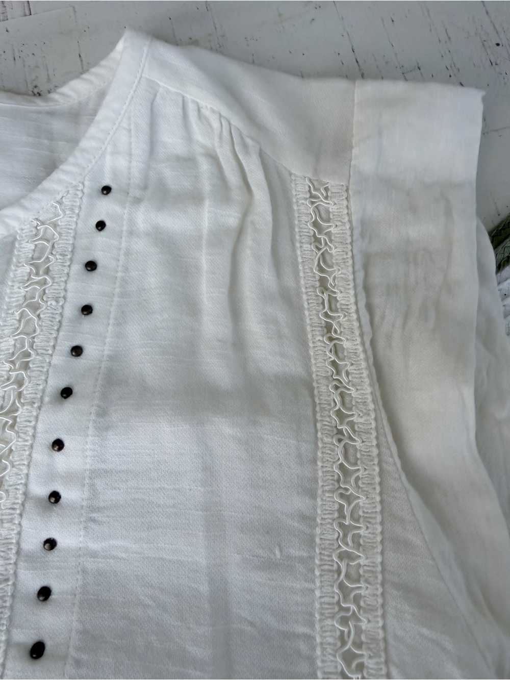 Lucky Brand Cream Boho top - Picture 8 of 8